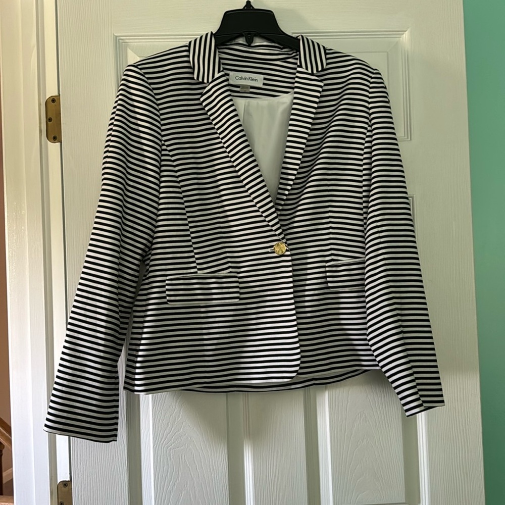 Calvin Klein striped blazer 12